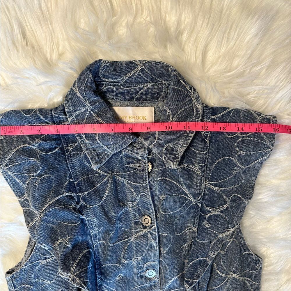 Ramy Brook Marlowe Floral-Embroidered Denim Mini Dress - Picture 6 of 14